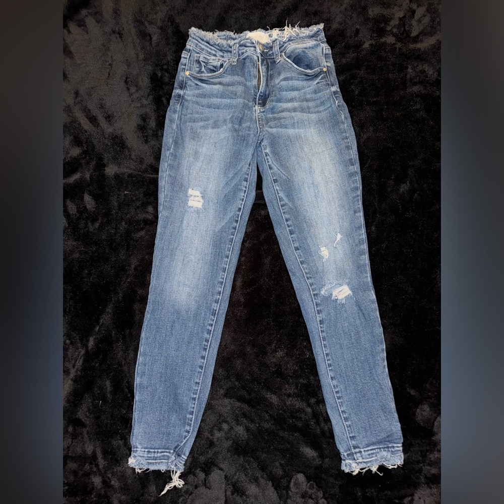 Tricot distressed skinny Jeans